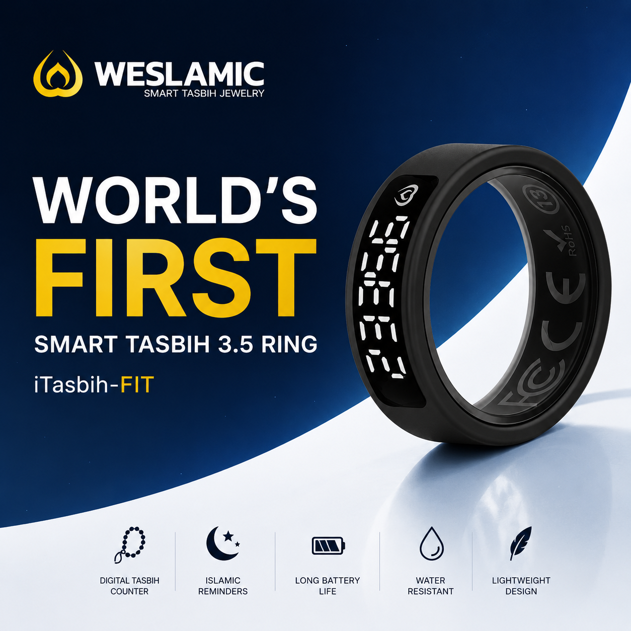 Weslamic iTasbih FIT Ring Smart Dhikr with Health Tracking - Image 12